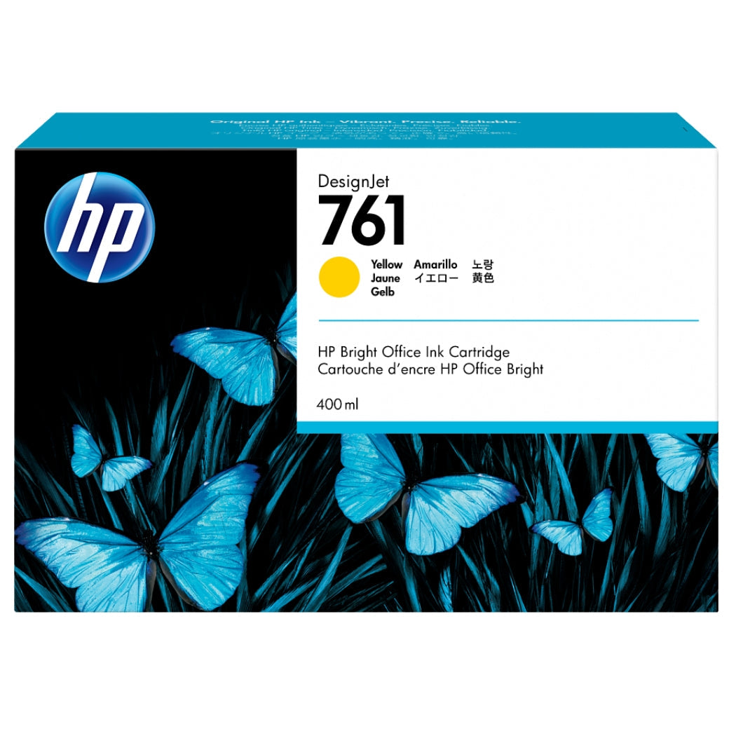 HP 761 400mL (CM992A) Yellow Ink Cartridge-0