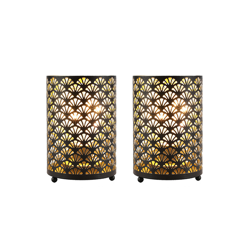 6.5'' Tall Metal Table Lamp Battery Lanterns(Set of 2)-1