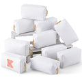 Kigeli 15 Pcs Aesthetic Makeup Bags PU Leather Cosmetic Pouches Waterproof Plain Toiletry Bags Makeup Pouches Bulk for Women Party Gift Travel Storage Organizer(White)