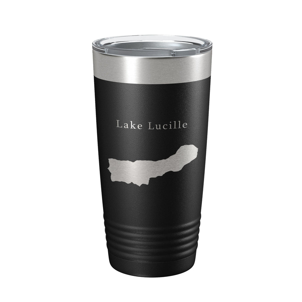 Lake Lucille Map Tumbler Travel Mug Insulated Laser Engraved Coffee Cup Alaska 20 oz-0