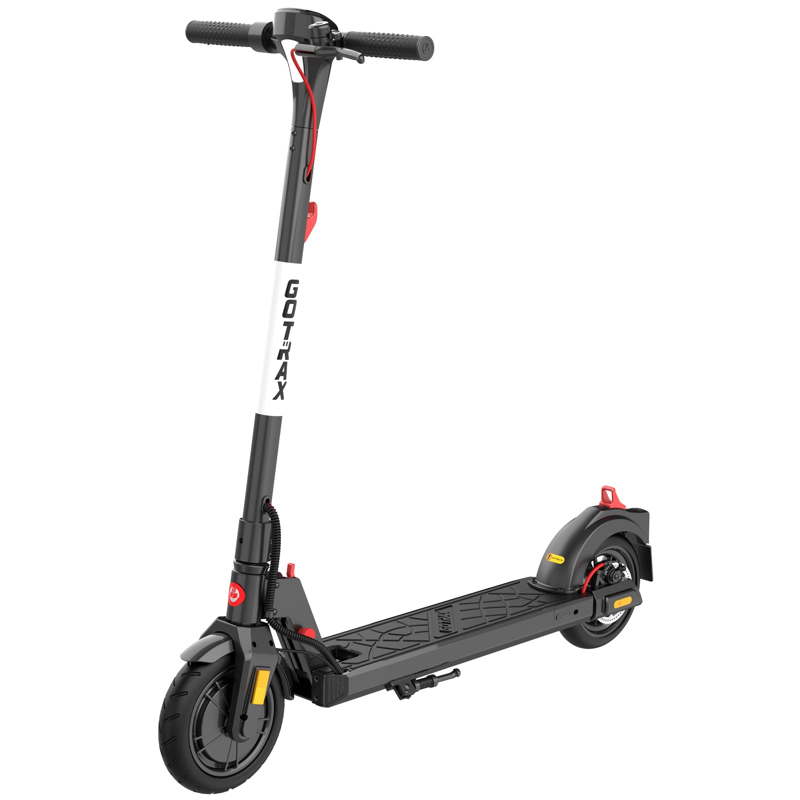 Gotrax APEX MAX Electric Scooter 8.5" Solid Tires Max 18 Mile and 18Mph 350W Motor with Rear Single Shock Bright Headlight and Taillight and Cruise Control Foldable Escooter for Adult