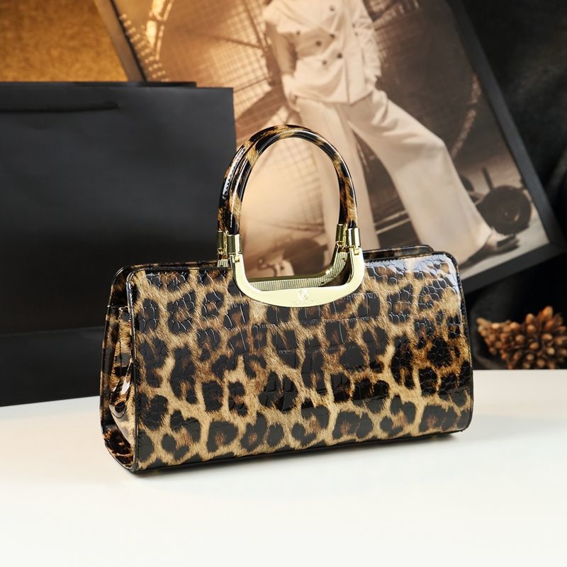 Cowhide Women's Patent Leather Crossbody Handbag
