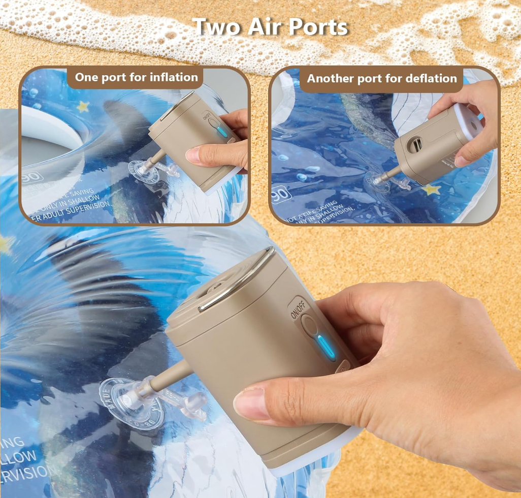 Portable Electric Air Pump with Light