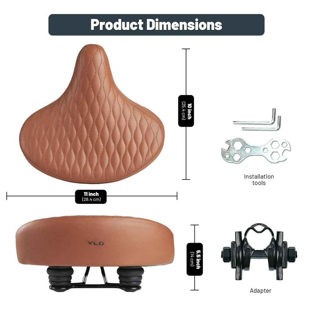 YS 10, YLG Brown Bicycle Seat Cushion-1