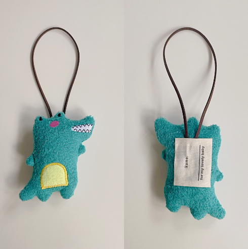 Cute Bear Name Tag Key Chain Pendant for Kids
