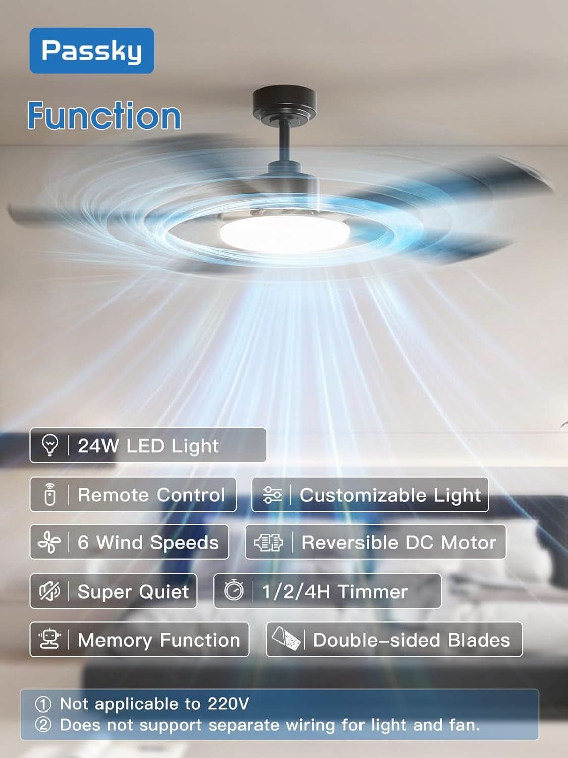 Fifty TwoInch Ceiling Fan With Remote Energy Efficient-1