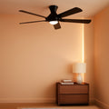 52 Inch Matte Black Ceiling Fan Contemporary Edition-0