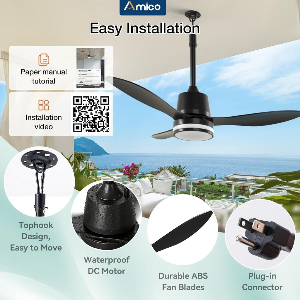 42 Inch Industrial Grade Weatherproof LED Ceiling Fan-3