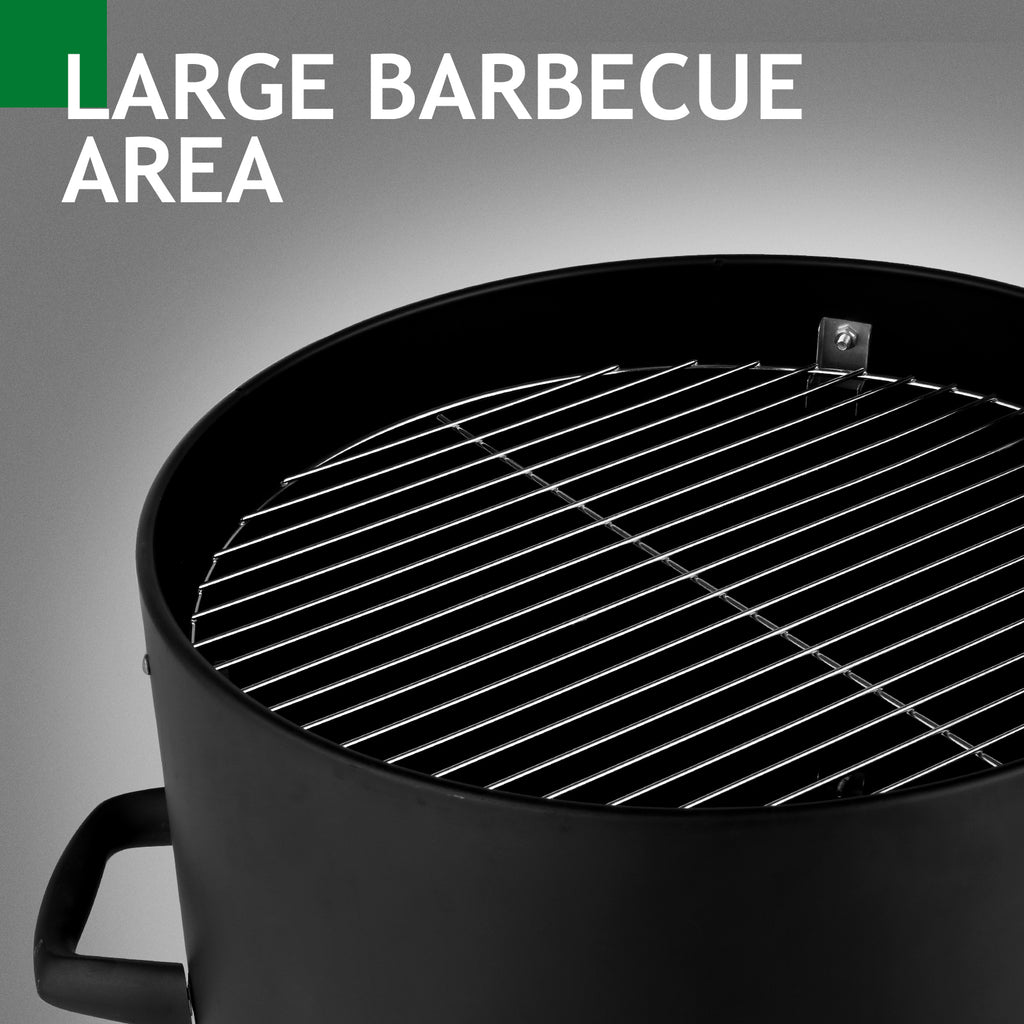 Vertical 3-Layer Steel Charcoal Smoker Grill