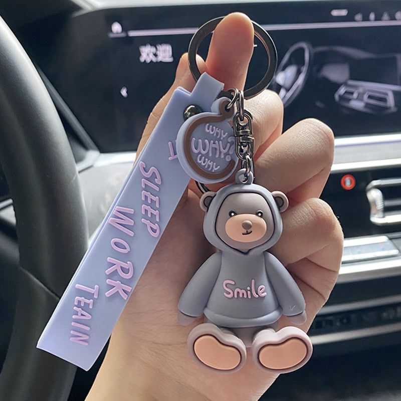 Personalized Children's Hooded Bear Doll Key Chain
