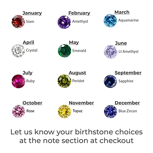 Mom Necklace With Kids Names Birthstones, Children Birthstone Jewelry-2