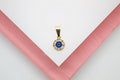 18K Gold Filled Evil Eye With CZ Cubic Zirconia Stone Jewelry Making Minimal Pendant-0