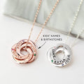 Mom Necklace With Kids Names Birthstones, Children Birthstone Jewelry-0