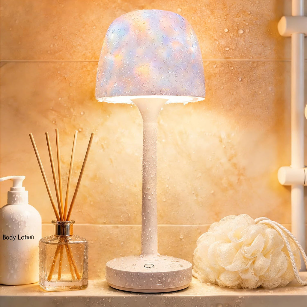 Waterproof Shower Lamp with 16 Color Ocean Wave Projector, Rechargeable LED Light with Remote & Touch Control-5