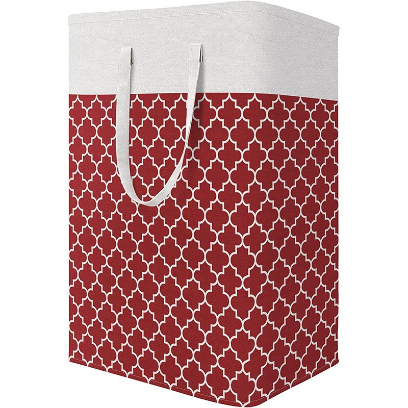 Large Foldable Striped Laundry Basket