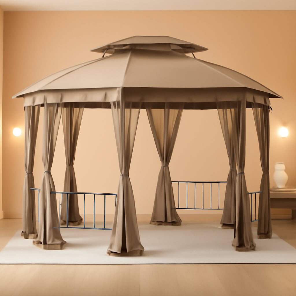 Replacement Canopy For Jefferies Gazebo Beige Whisper RipLock 350