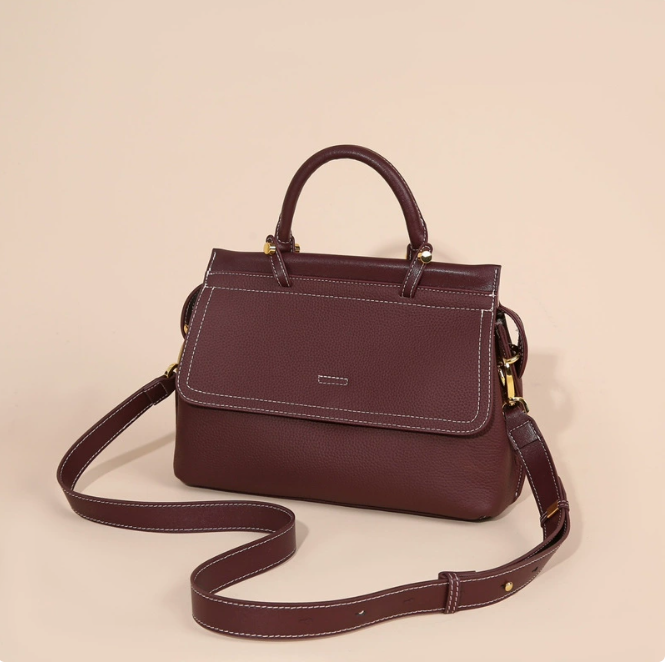 Ladies' Fashion First Layer Cowhide Handbag
