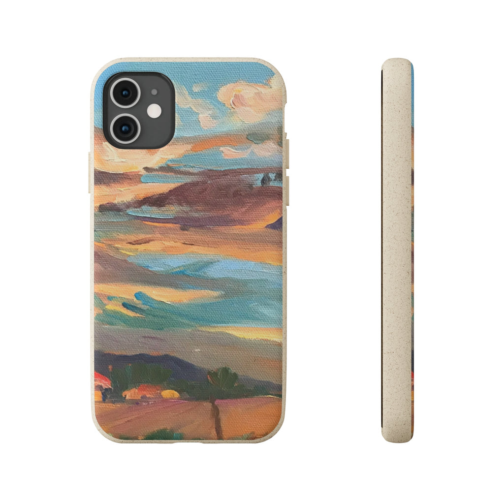 Biodegradable Phone Case with 'Fall Sky' Landscape Original Artwork by Barbara Cleary-31