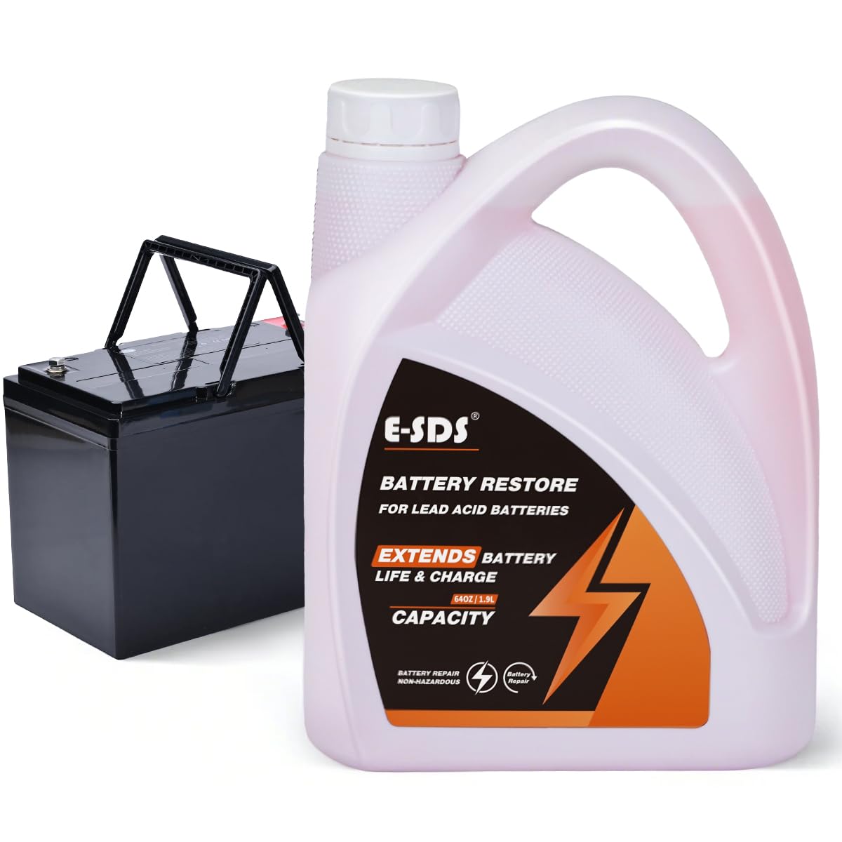 Battery Restore for Lead Acid Batteries Battery Acid Refill Golf Cart Battery Restore Extend Battery Life Battery Renew Liquid Solution Repair 6 812 Volt Golf Cart(64 oz)