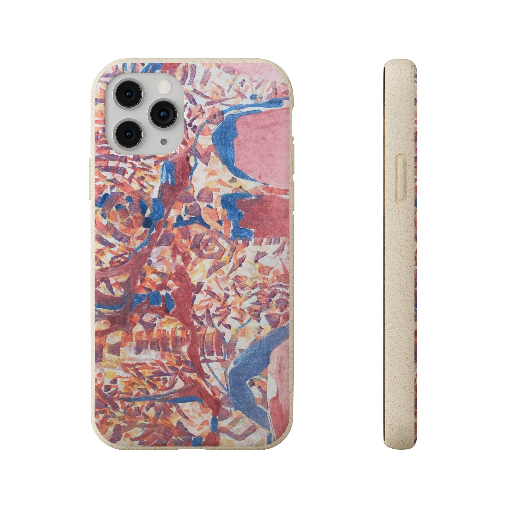 Biodegradable Phone Case with 'Abstract Fusion' Abstract Original Artwork by Barbara Cleary-0