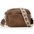 YDSIII Small Crossbody Bags for Women Trendy Vegan Leather Womens Crossbody Purse Cross Body Bags for Womens with Adjustable Wide Guitar Strap (Pure Brown)