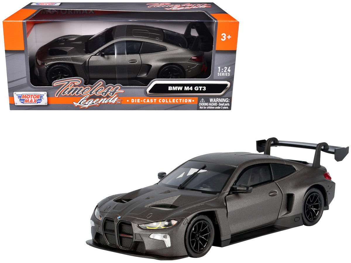 BMW M4 GT3 Matt Black "Timeless Legends" Series 1/24 Diecast Model Car by Motormax-0