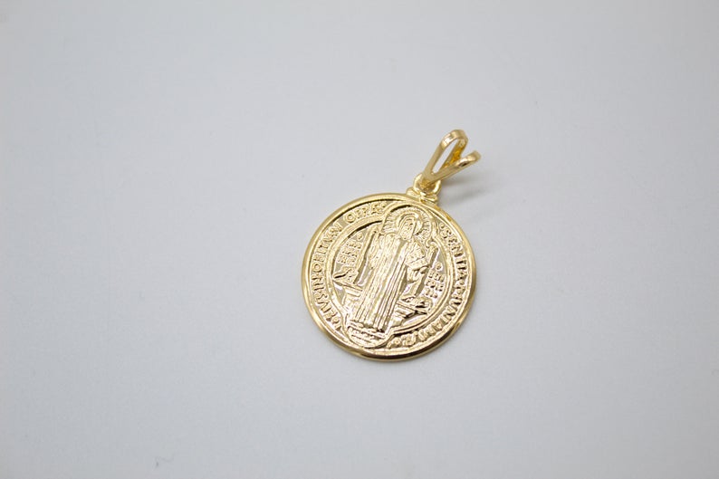 18K Gold Filled Coin Religious Wholesale Diy Jewelry Pendant (A18)(A206)-1