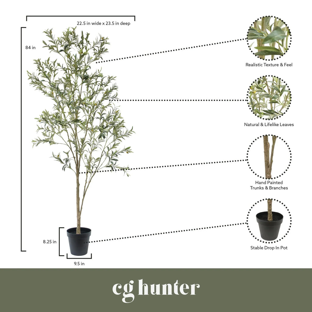 7ft Artificial Olive Tree