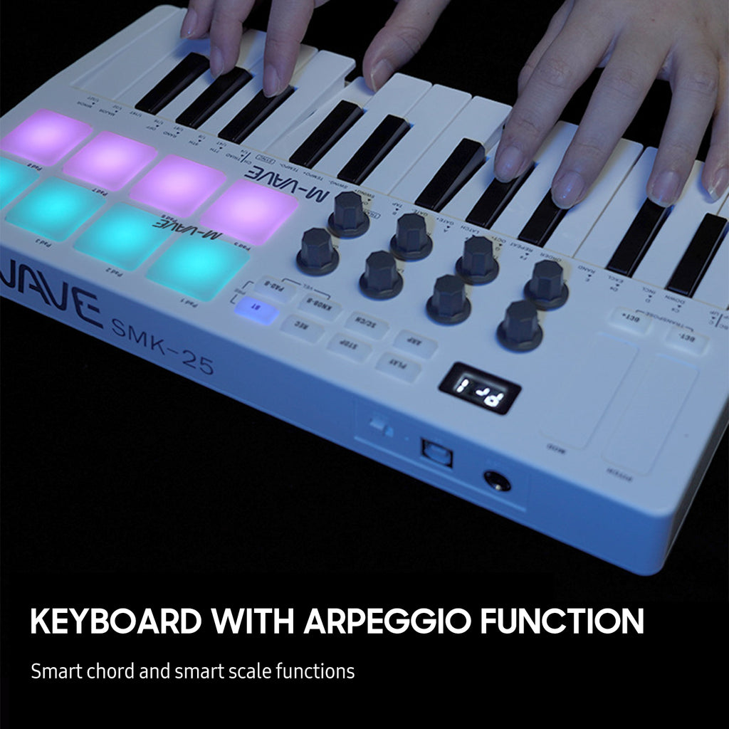 M-VAVE 25-Key Portable USB MIDI Controller Keyboard