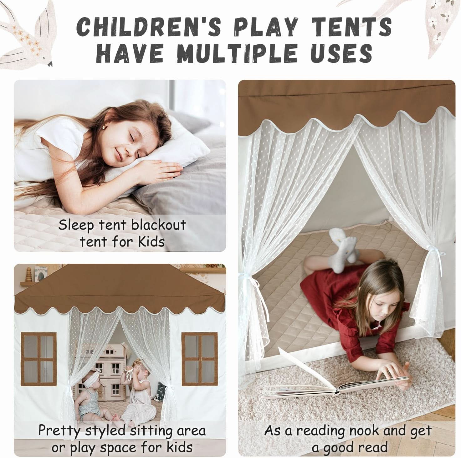 Princess Indoor Creative Play Tent 57 Inches Long With Mat-4