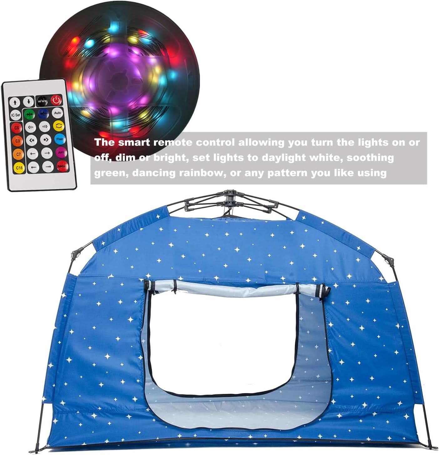 Portable Kids Play Tent With Starry Lumina Fabric Edition-4