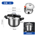 Pressure Cooker 4L/6L for Induction and Gas Stoves