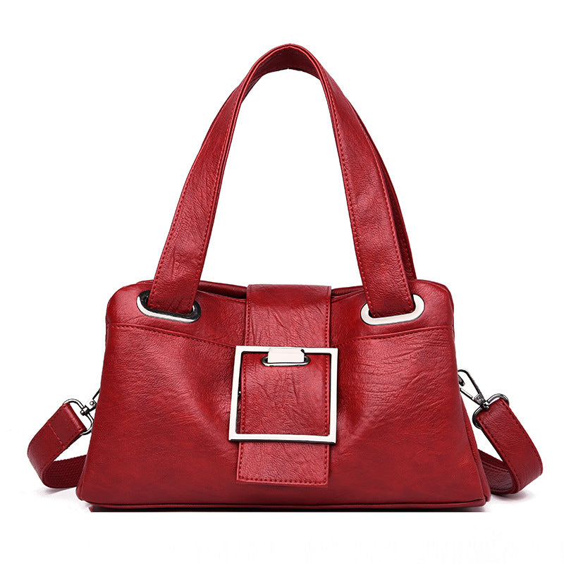 Fashionable European American Style Leather Handbag