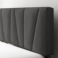 Queen Size Upholstered Bed Frame With Asymmetric Headboard