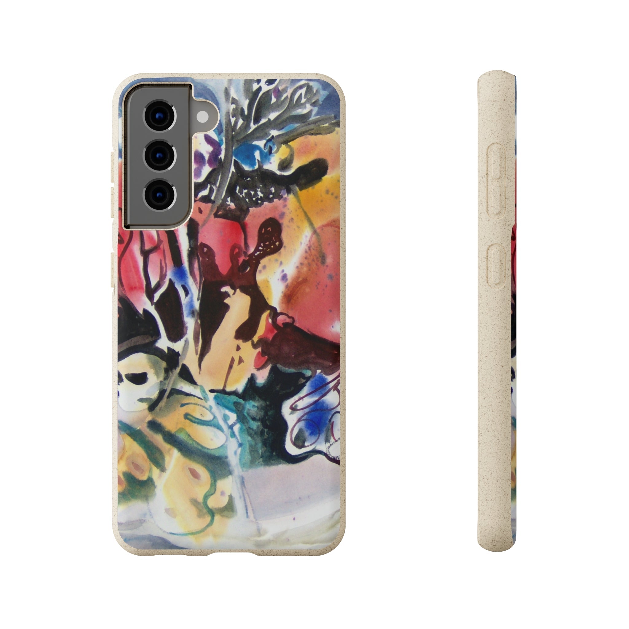 Biodegradable Phone Case with 'Floral Fantasy' Abstract Original Artwork by Barbara Cleary-42