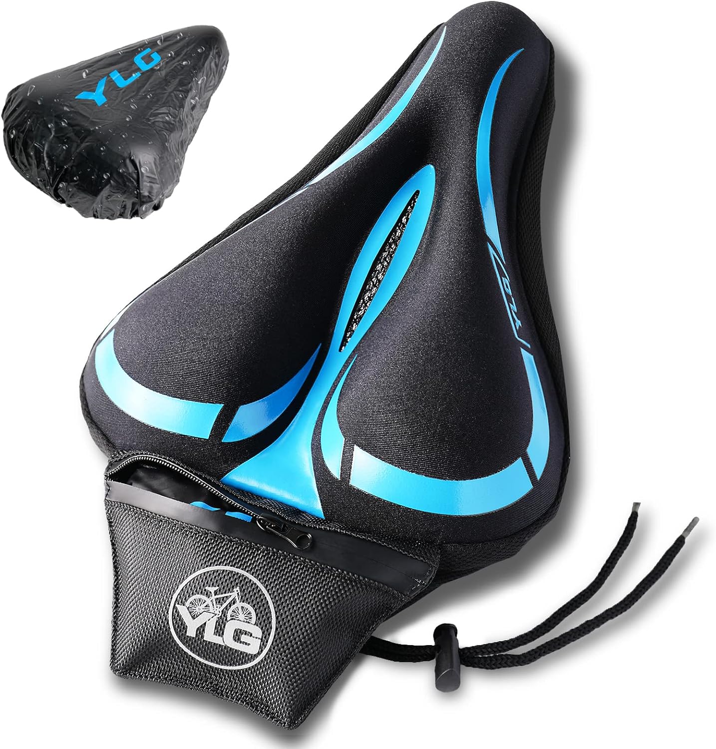 YC 3, YLG Bike Seat Cushion, Memory Foam, 11*8IN-0