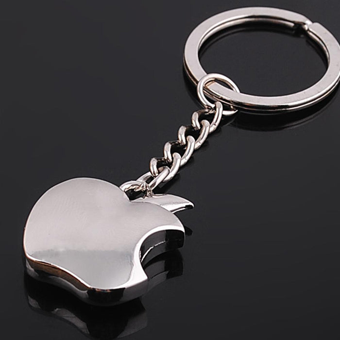 Metal Apple Key Chain - Small Car Key Holder Accessory