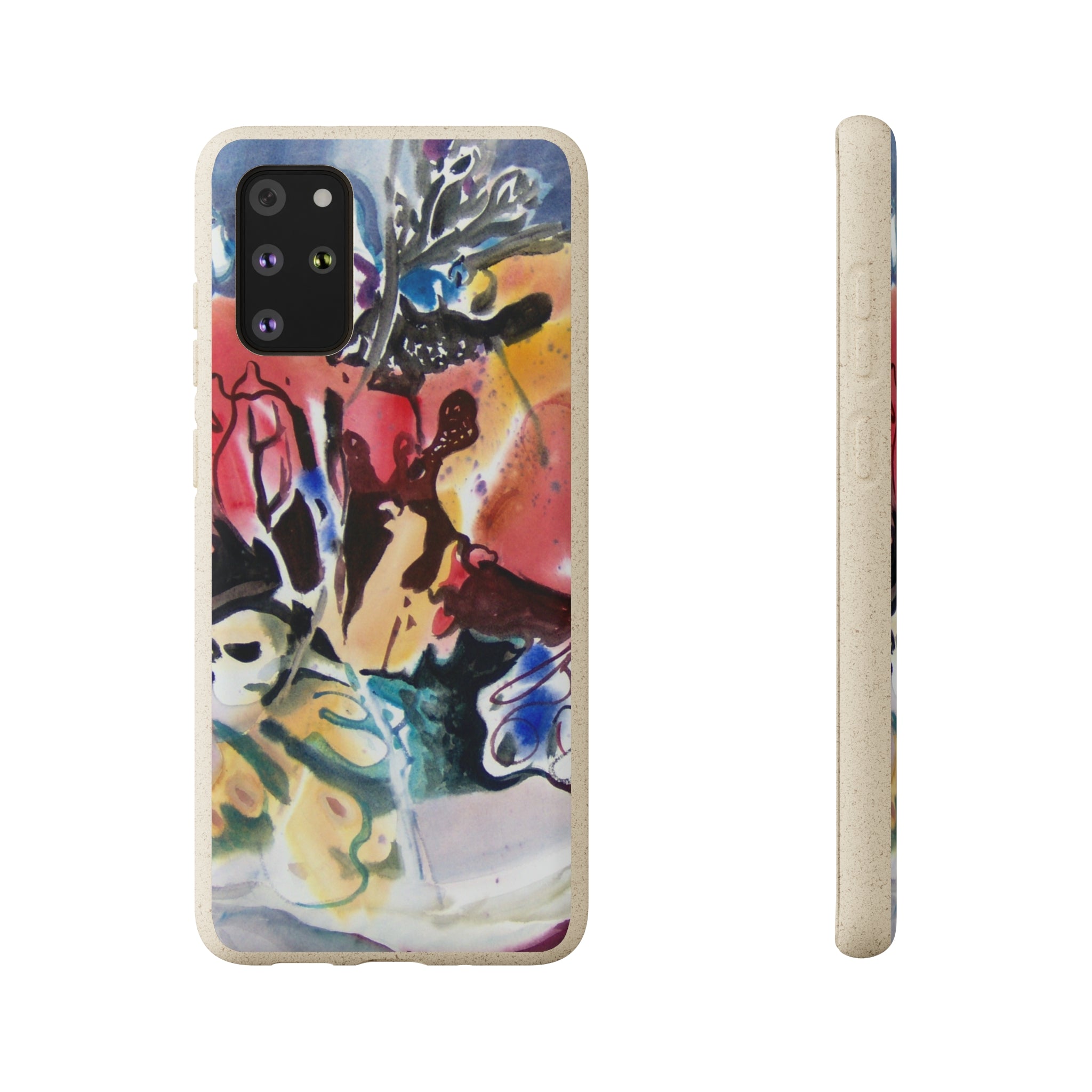 Biodegradable Phone Case with 'Floral Fantasy' Abstract Original Artwork by Barbara Cleary-4