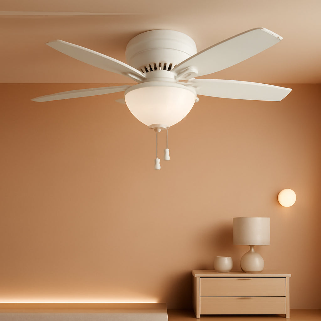 Newsome Energy Efficient White 42 Inch Ceiling Fan LED-0