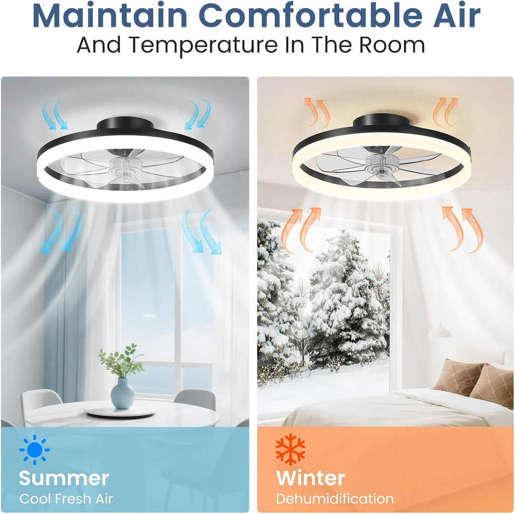 20Inch Black Contemporary Ceiling Fan With Lighting-3