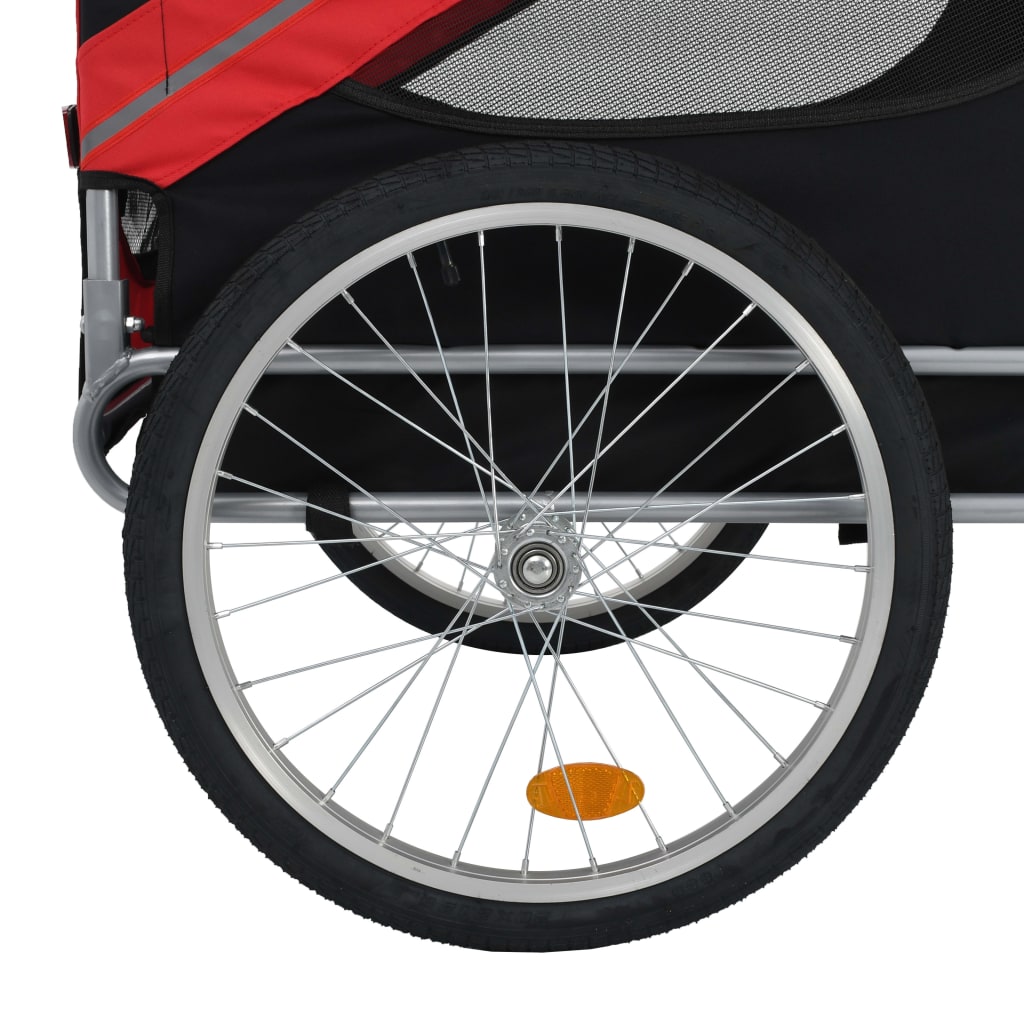 vidaXL Pet Bike Trailer Foldable Dog Bicycle Carrier Dog Buggy Cart for Bike