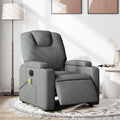 vidaXL Electric Massage Recliner Chair Dark Gray Fabric