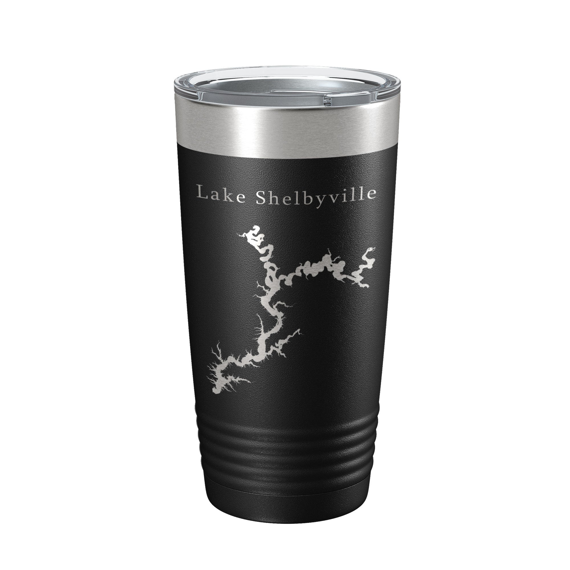 Lake Shelbyville Map Tumbler Travel Mug Insulated Laser Engraved Coffee Cup Illinois 20 oz-5