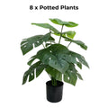 Split Philodendron Monstera Artificial Topiary Set of 8 20in-0
