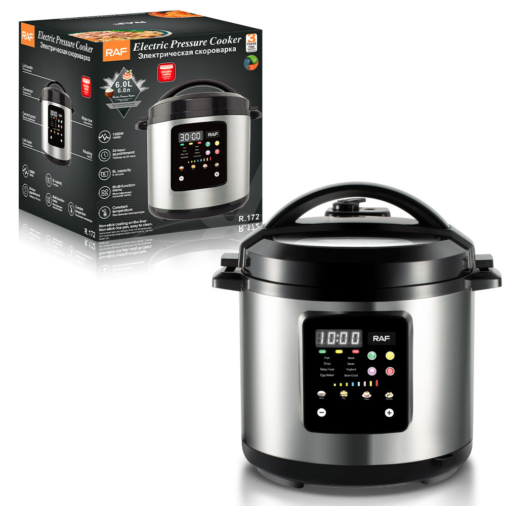 6L Electric Pressure Cooker with Non-Stick Function