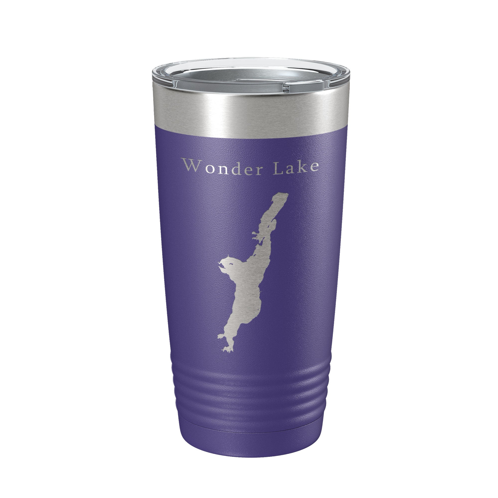 Wonder Lake Map Tumbler Travel Mug Insulated Laser Engraved Coffee Cup Illinois 20 oz-15