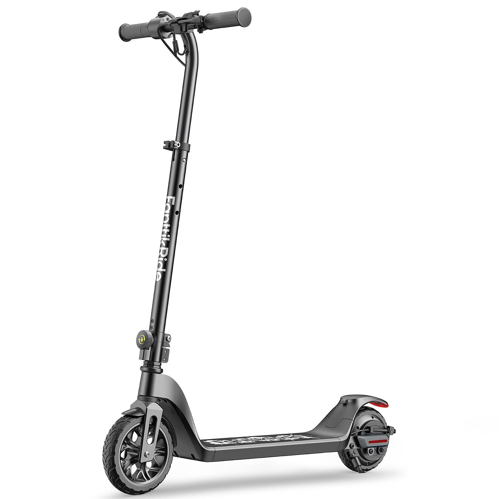FanttikRide T10 Electric Scooter for Kids 4.3-5.6 ft200WMotorLED Battery Level7/10/12 MPH Height Adjustable and 45W Fast Charging Foldable Electric Scooter for Kids-Black