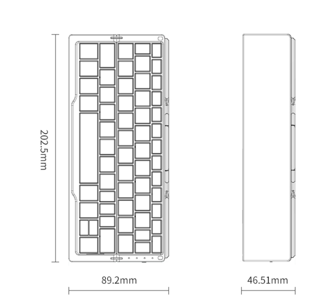Mini Folding Bluetooth Wireless Keyboard for Devices
