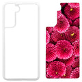INNOSUB [5 Pack] Sublimation Phone Cases Compatible with Galaxy S21 Plus - Rubber White Blank Dye Cases and Aluminum Inserts for Dye Sublimation/Printable Phone Cover Blanks