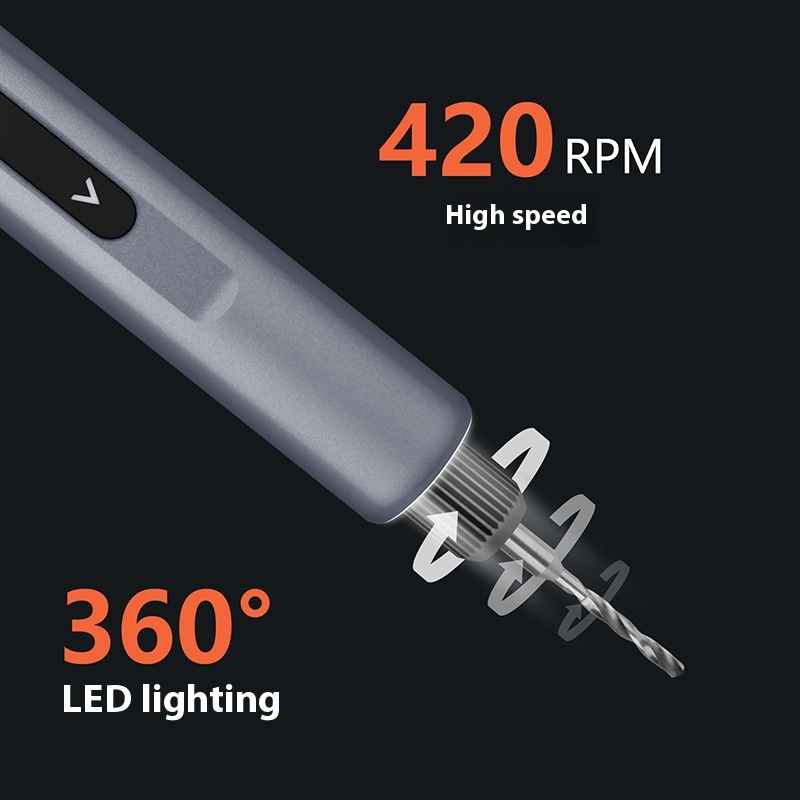 2-in-1 Electric Precision Drill & Screwdriver with LED Display